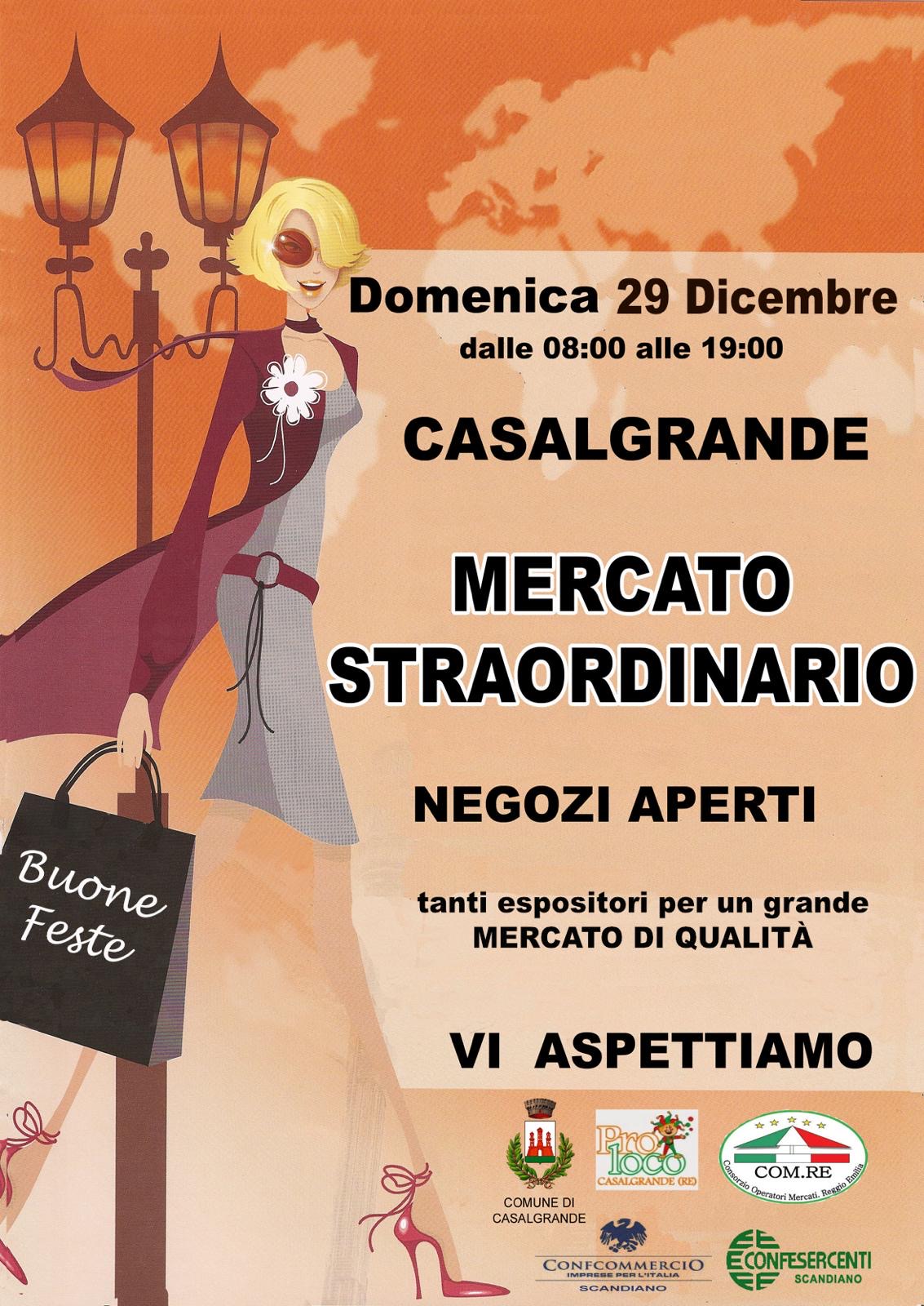 Mercato Straordinario 29 dicembre