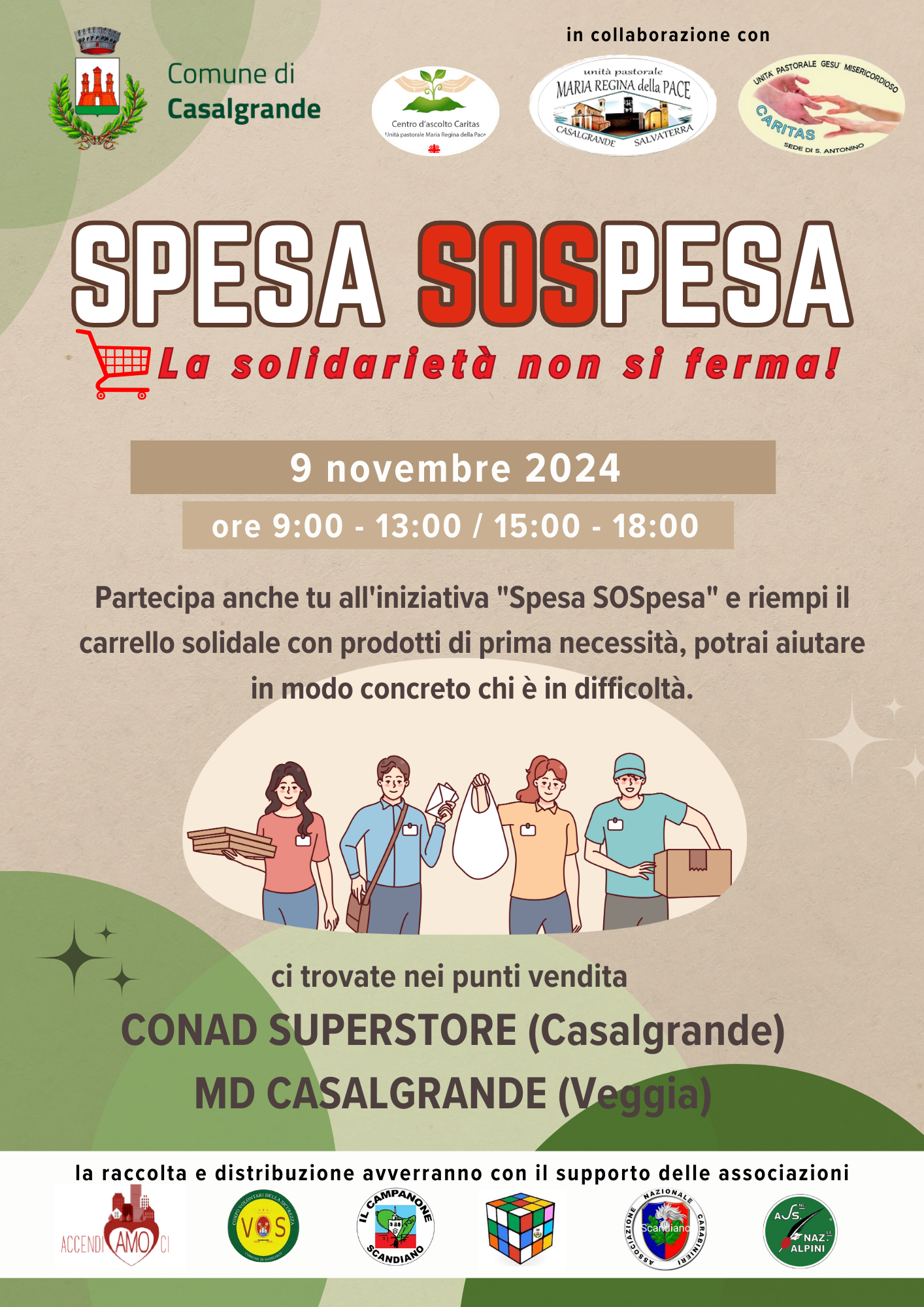 Sabato 9 novembre torna ‘spesaSOSpesa’